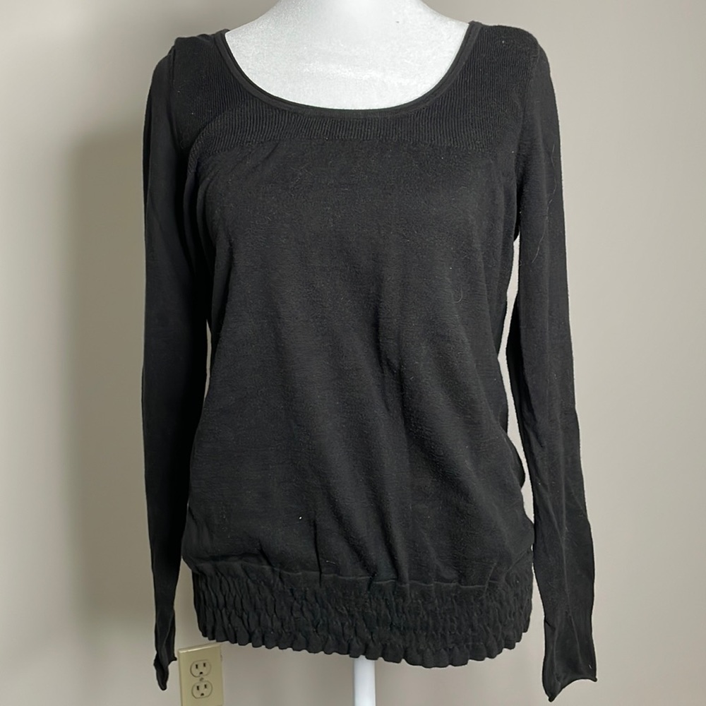 Ann Taylor LOFT black 100% cotton sweater